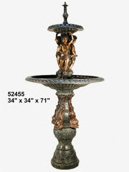Bronze Cherubs Tier Fountain