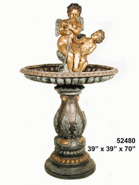 Bronze Angels Bowl Fountain - AF 52480