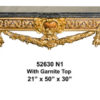 Bronze Egyptian Console Table w/Marble Top