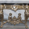 Cupid Bronze Console with Marble Top