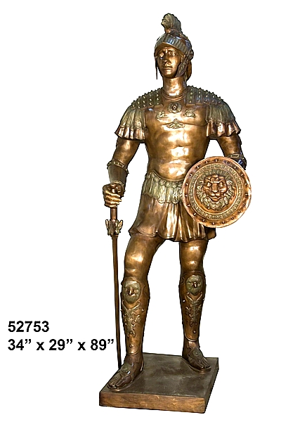 Spartan Warrior Bronze Statue - AF 52753
