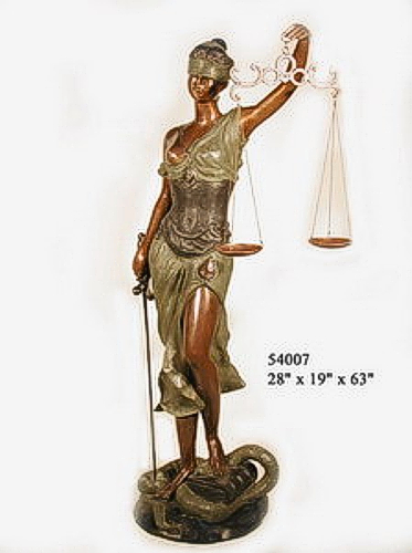Bronze Blind Justice Statue - AF 54007