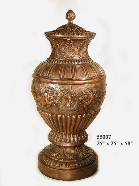 Bronze Finely Detailed Decorative Urn - AF 55007