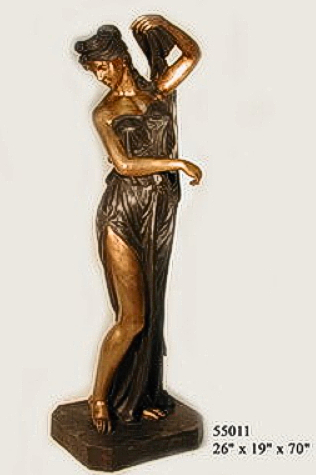 Bronze Lady Urn Statue or Fountain - AF 55011