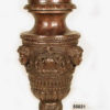 Bronze Face Detailed Decorative Urn