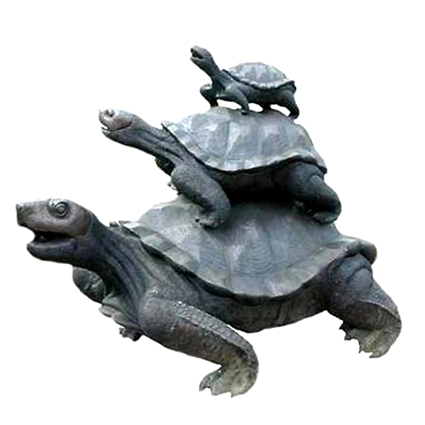 Bronze Turtle Family Fountain - AF 55170