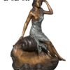 Bronze Lady sitting on shell Fountain