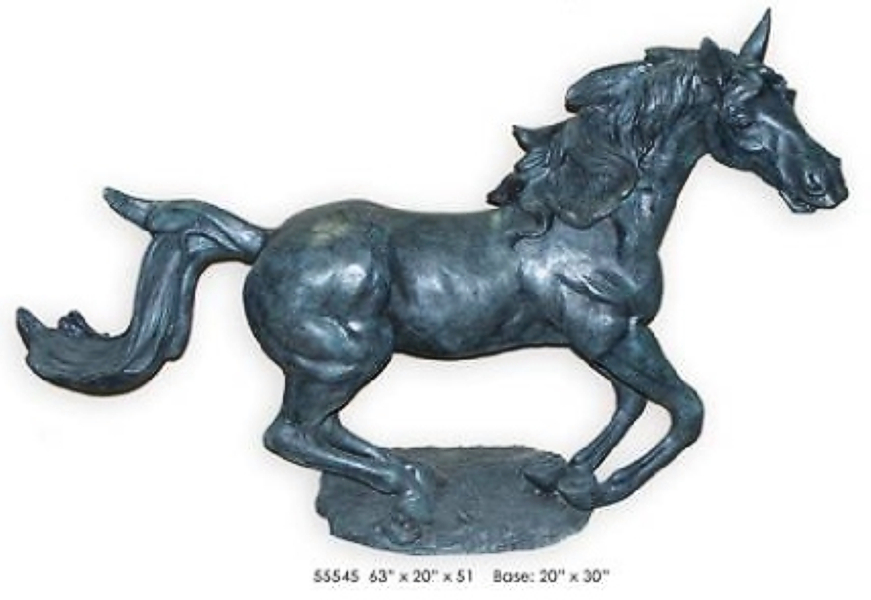 Galloping Bronze Horse Statue - AF 55545