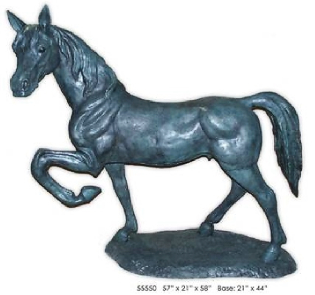 Bronze Prancing Horse Statue - AF 55550