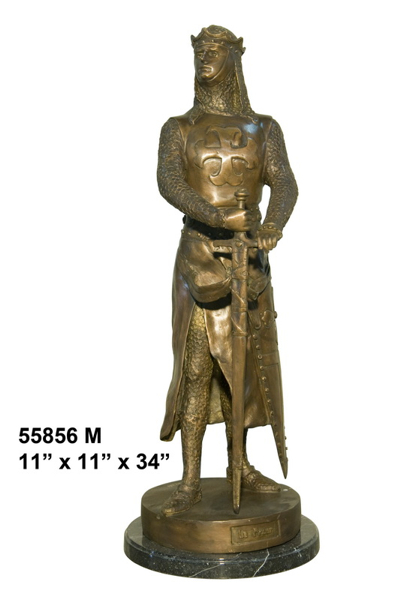 Bronze Knight Statue - AF 55856