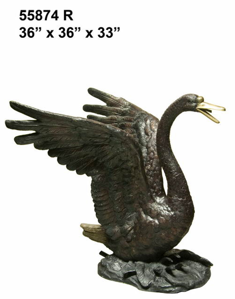 Bronze Swan Fountain - AF 55874R