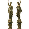 Bronze Ladies Torchiere Lamps