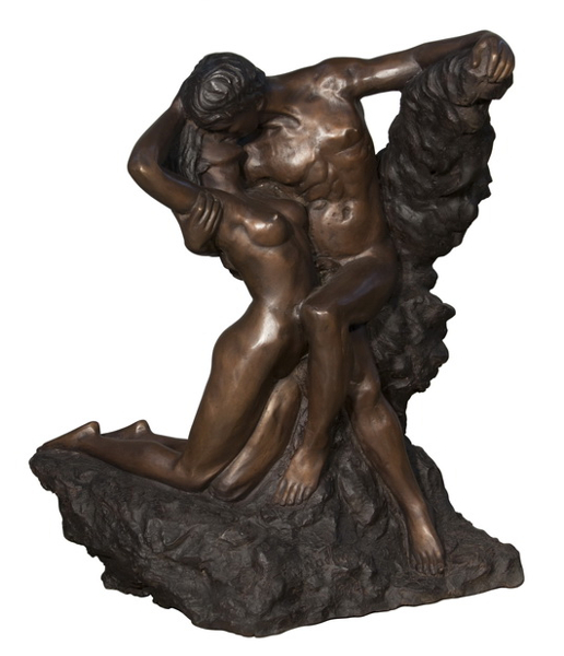 Bronze Couple Embracing Statue - AF 55909TT