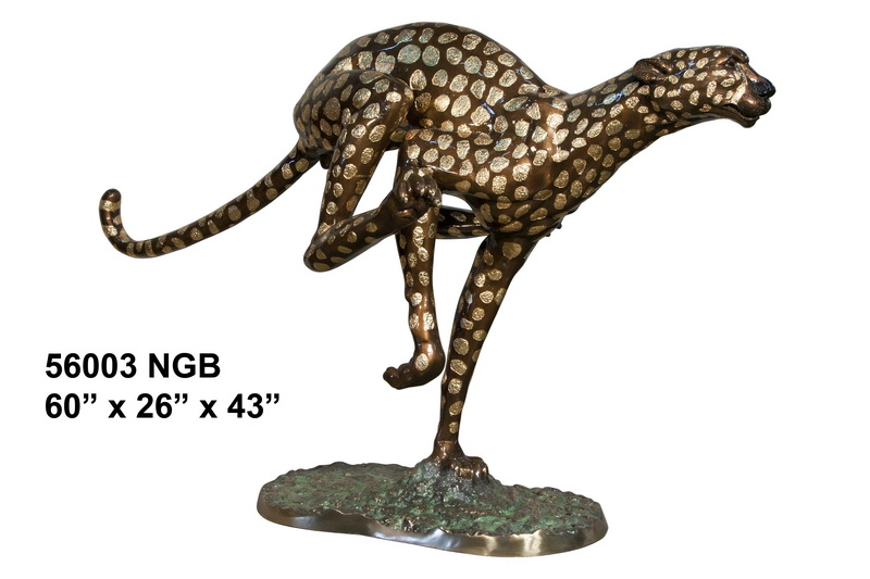 Bronze Leopard Statue - AF 56003NB