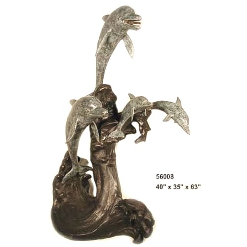Bronze Dolphin Statues - AF 56008-S