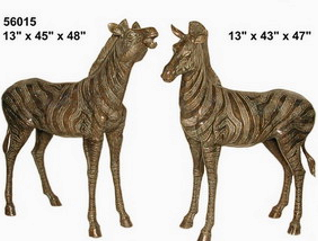 Bronze Zebra Statues - AF 56015