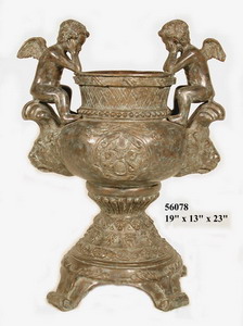 Bronze Cherubs Urn - AF 56078