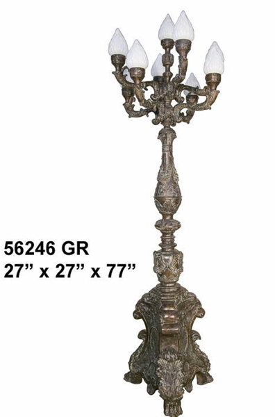 Bronze Torchiere Lamp