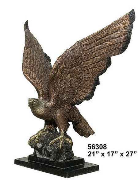Bronze Falcon School Mascot Statue - AF 56308