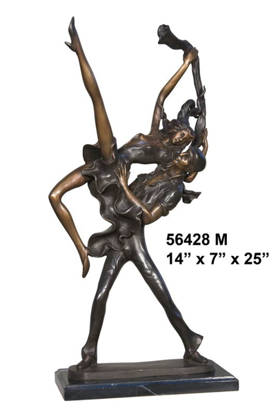 Bronze Dancing Lady Statue - AF 56428M