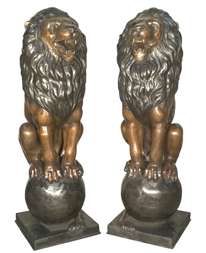Bronze Lions Statue - AF 56568