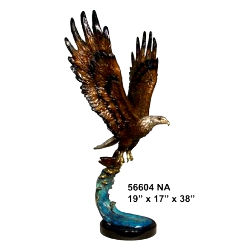 Bronze Eagle School Mascot Statue - AF 56604NA