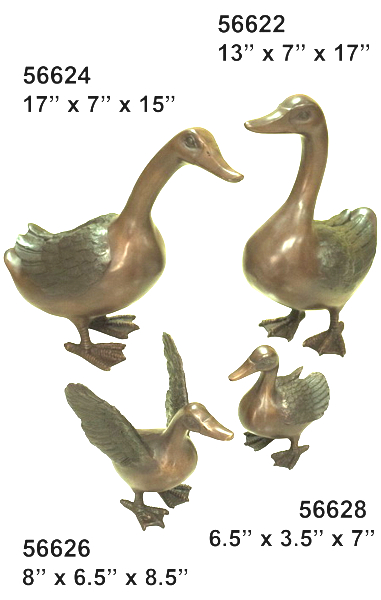 Bronze Duck Statue - AF 56622-28