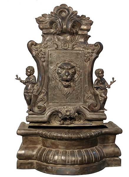 Bronze Lion Wall Fountain - AF 56653