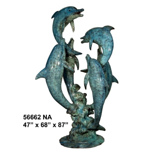 Bronze Dolphins Leaping Fountain - AF 56662NA