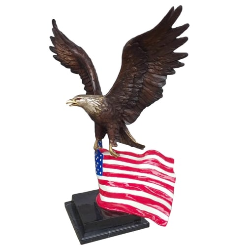 Bronze Eagle School Mascot Statue - AF 56770 NA