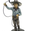 Bronze Cowboys Lasso Statue