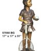 Bronze Girl Playing Tennis Statue