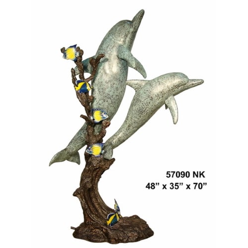 Bronze Dolphin Statues - AF 57090NK -S
