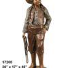 Bronze Cowgirl Lasso Statue