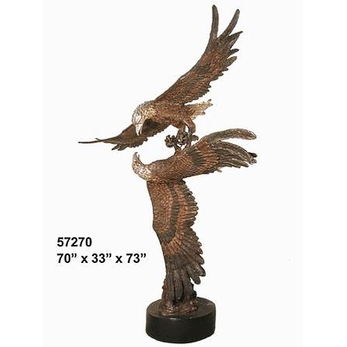 Bronze Dueling Eagles Statue - AF 57270