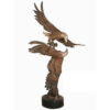 Bronze Dueling Eagles Statue