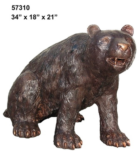 Bear Cub Bronze Statue - AF 57310