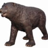Aggressive Brown Bear Bronze Statue