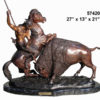 Bronze Indian Hunting Buffalo Statue