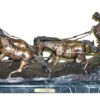 Bronze Cowboy Wagon Statue