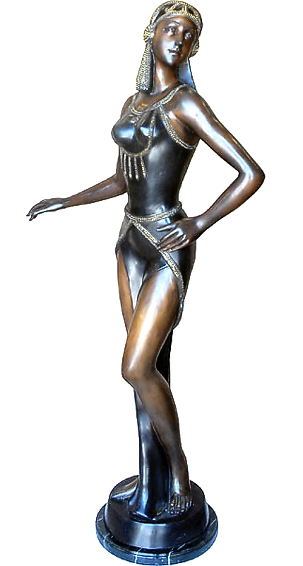 Bronze Egyptian Lady Statues - AF 57572MTS