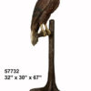 Bronze Falcon in Tree Statue
