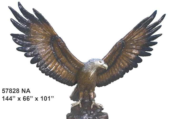 Majestic Large Bronze Eagle Statue - AF 57828