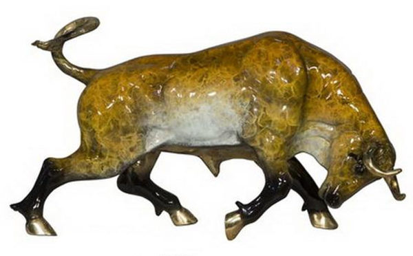 Bronze Tabletop Bull Statue
