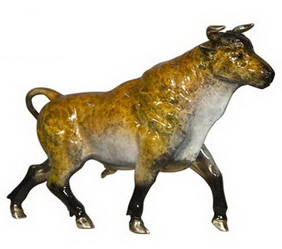 Bronze Special Patina Bull Statue