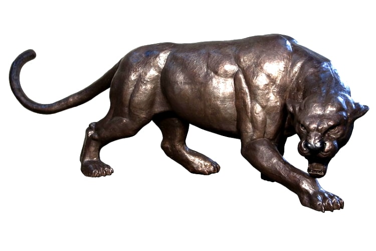 Bronze Stalking Panther Statue - AF 57997