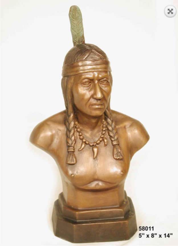 Bronze Indian Chief Bust - AF 58011