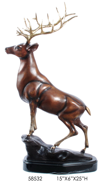 Bronze Deer Buck Statues - AF 58532