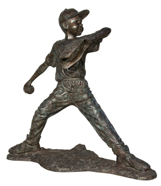 Bronze Baseball Pitcher Statute - AF 58636