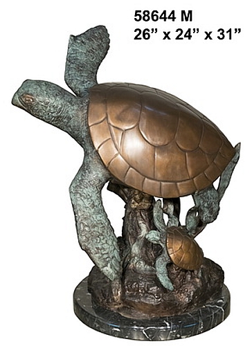 Bronze Turtles Statue - AF 58644M